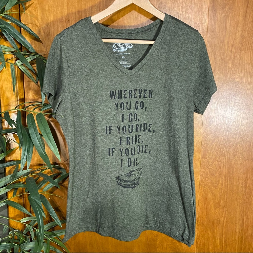 Fast and Furious Supercharged Universal Studios Woman’s T-Shirt XL